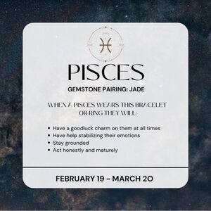 NWT Wool + Pepper Co. Pisces + Jade Ring - zodiac x gemstone collection